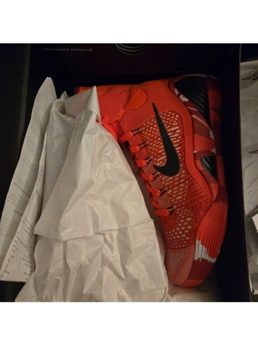 Kobe 9 Elite High Protro Men Size 9 Bright Crimson and Emerald Green 0826 - Picture 7 of 8